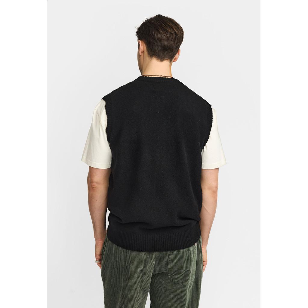 Revolution Knit Vest Black Strickpullunder Herren schwarz